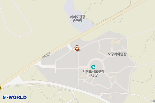 모구리야영장 위치 지도 — 제주특별자치도 서귀포시 성산읍 난산리 2967
