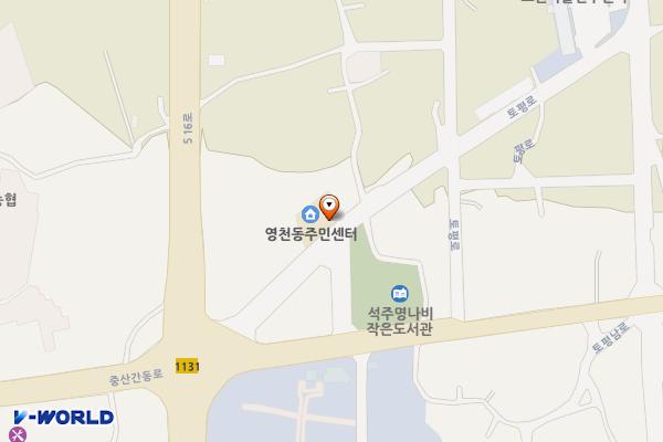 영천동 주민센터 위치 지도 — 제주특별자치도 서귀포시 토평로 15