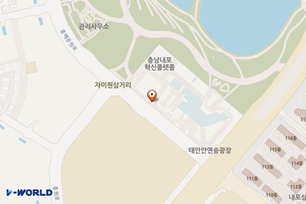 충남내포혁신플랫폼 위치 지도 — 충청남도 홍성군 홍북읍 홍예공원로 20