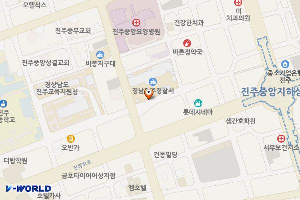 진주경찰서 위치 지도 — 경상남도 진주시 비봉로24번길 3
