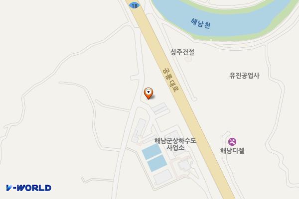 해남군 상하수도사업소 위치 지도 — 전남광주통합특별시 해남군 해남읍 용정리 950