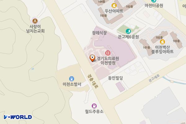 경기도의료원 이천병원 위치 지도 — 경기도 이천시 경충대로 2742