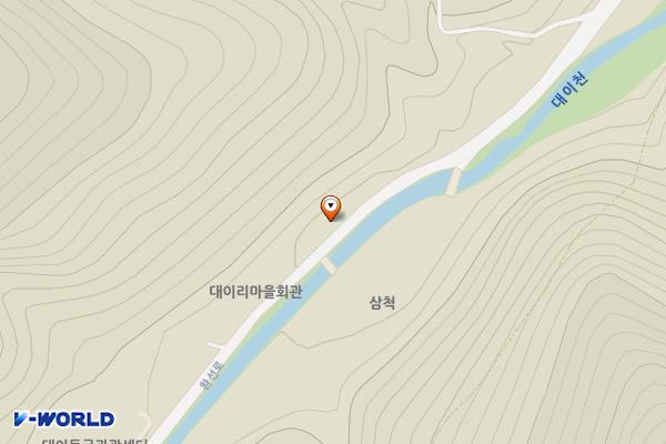 대이동굴관광센터 주차장 위치 지도 — 강원특별자치도 삼척시 신기면 대이리 168-3