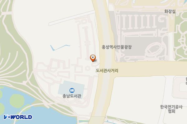 충청남도도서관 위치 지도 — 충청남도 홍성군 홍북읍 도청대로 577