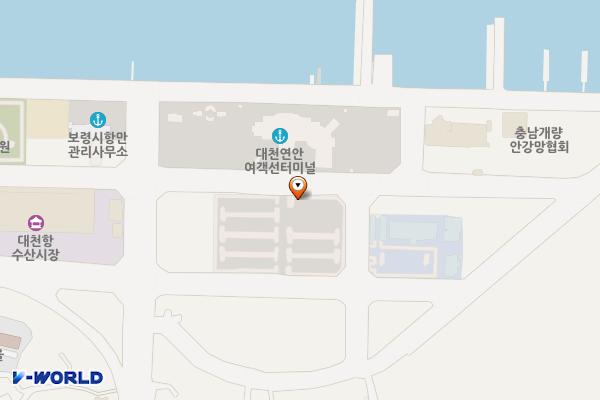대천항 연안여객선터미널 위치 지도 — 충청남도 보령시 신흑동 2242