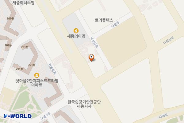 첫마을 BRT 환승주차장 B 위치 지도 — 세종특별자치시 나성남로 7-7