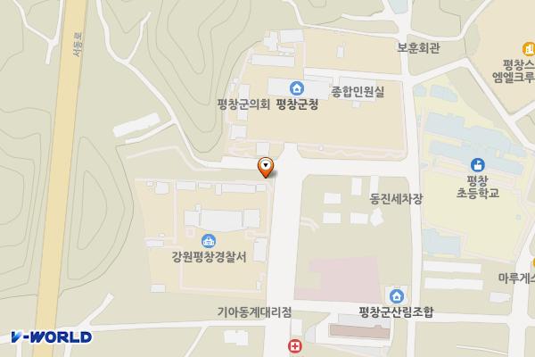평창군청 위치 지도 — 강원특별자치도 평창군 평창읍 하리 220-2