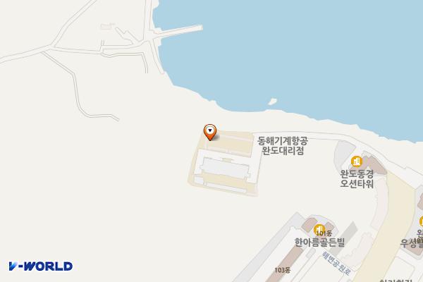 국립수산물품질관리원완도해양수산합동청사 위치 지도 — 전남광주통합특별시 완도군 해변공원로 162