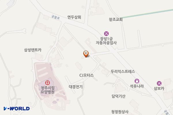 충북개인택시조합 위치 지도 — 충청북도 청주시 서원구 궁뜰로 80번길 14
