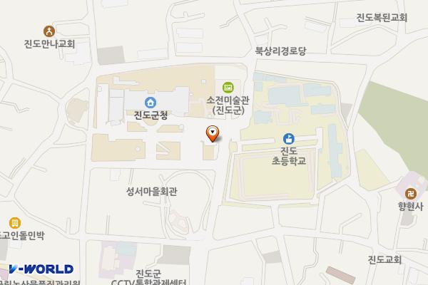진도군청 주차장 위치 지도 — 전남광주통합특별시 진도군 진도읍 철마길 25