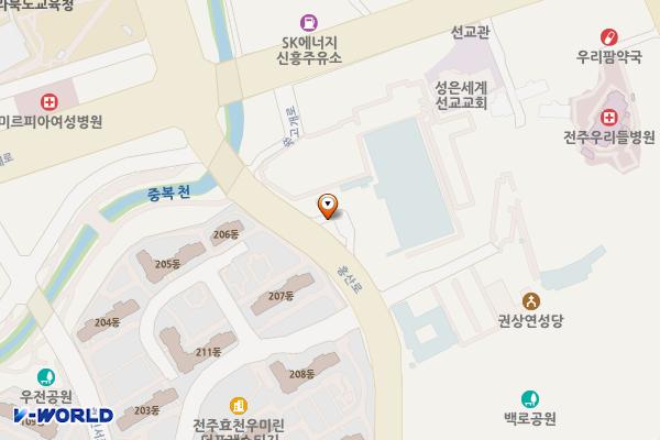 완산수영장 위치 지도 — 전북특별자치도 전주시 완산구 쑥고개로 366-7