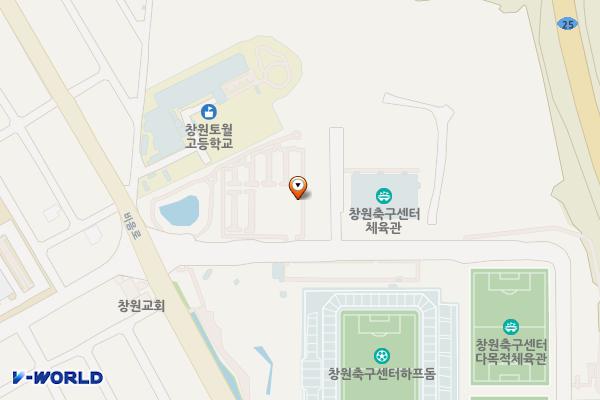 창원축구센터충전소 위치 지도 — 경상남도 창원시 성산로 97