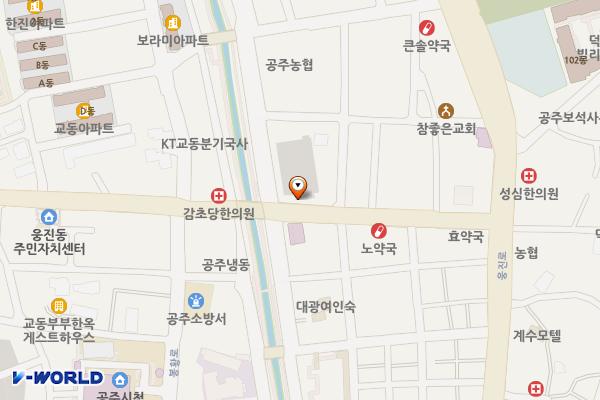 산성시장 공영주차장 위치 지도 — 충청남도 공주시 산성동 190-1
