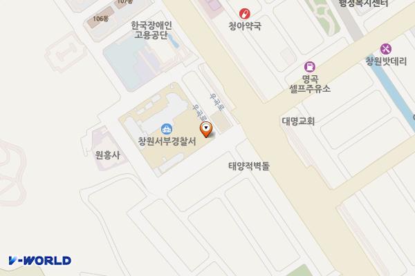 창원서부경찰서 위치 지도 — 경상남도 창원시 의창구 우곡로 10 