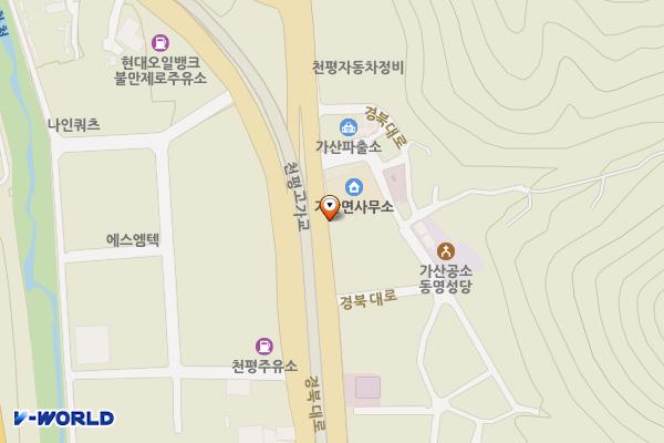 칠곡군 가산면사무소 위치 지도 — 경상북도 칠곡군 가산면 경북대로 1570