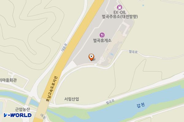 벌곡(대전)휴게소 위치 지도 — 충청남도 논산시 벌곡로 9-58