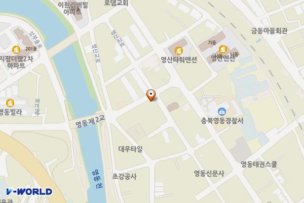 영동전통시장 제2주차장 위치 지도 — 충청북도 영동군 영동읍 계산리 454-4