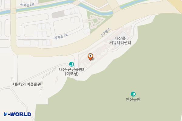 대산읍 커뮤니티센터 위치 지도 — 충청남도 서산시 대산읍 수구물로 21