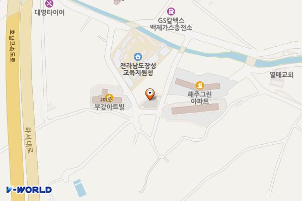 영천1주차장 위치 지도 — 전남광주통합특별시 장성군 장성읍 영천리 849-1