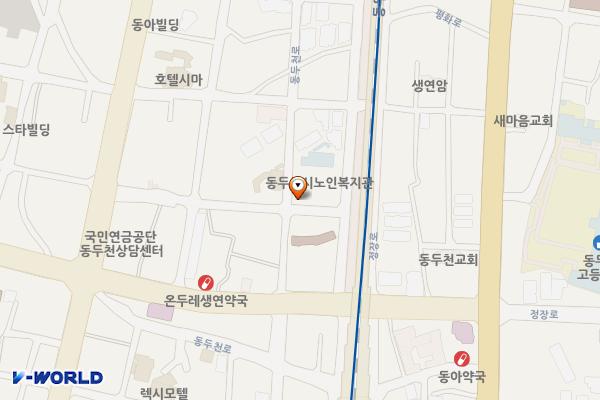 동두천시노인복지관 위치 지도 — 경기도 동두천시 동두천로 264