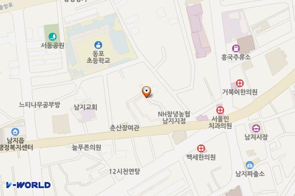 남지 시가지 공영주차장 위치 지도 — 경상남도 창녕군 남지읍 남지리 605-13