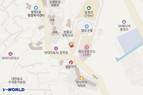 영도구청사 위치 지도 — 부산광역시 영도구 태종로 423 (청학동)