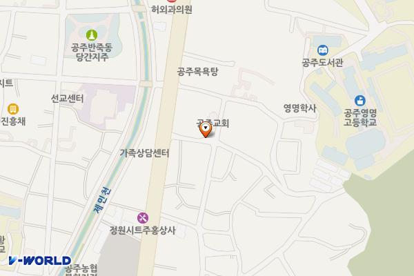 고상아리1길 주차장 위치 지도 — 충청남도 공주시 중학동 32
