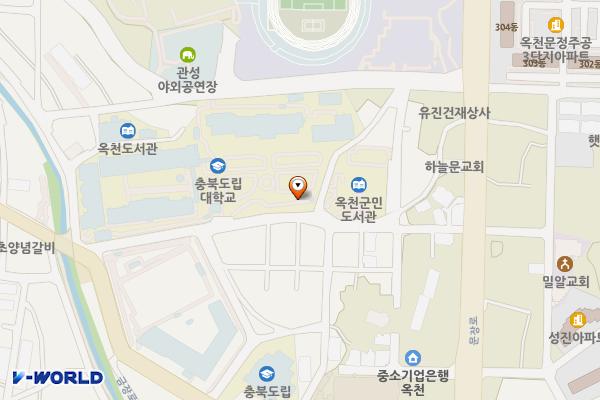 충북도립대학교 위치 지도 — 충청북도 옥천군 옥천읍 대학길 15