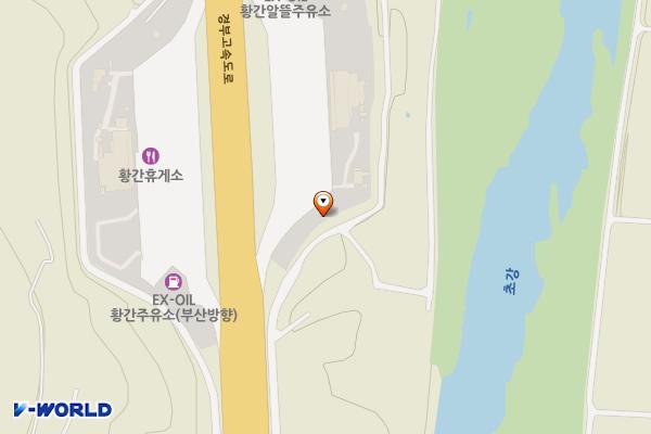 황간(서울)휴게소 위치 지도 — 충청북도 영동군 회포1길 65