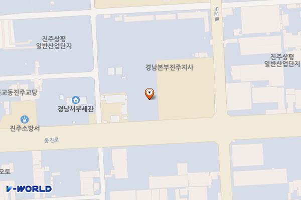 진주시장애인종합복지관 주차장 위치 지도 — 경상남도 진주시 동진로 273