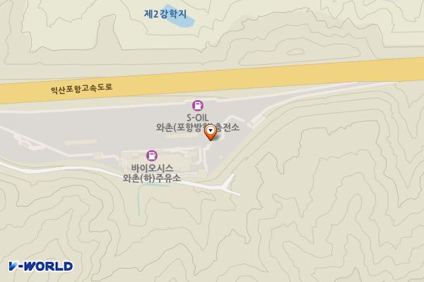 와촌(포항)휴게소 위치 지도 — 경상북도 경산시 와촌면 강학리 산71-25