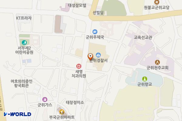 군위경찰서 위치 지도 — 대구광역시 군위군 군위읍 중앙길 74