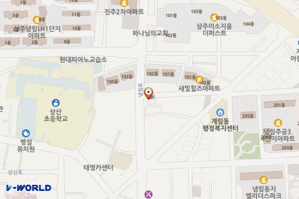 상주시종합사회복지관 위치 지도 — 경상북도 상주시 냉림1길 43-18