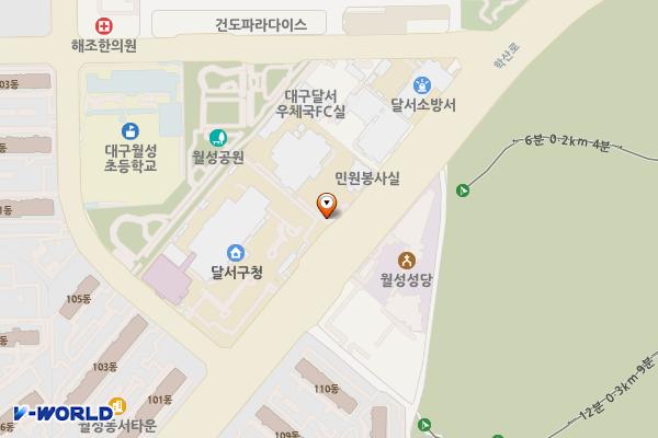 대구달서경찰서 위치 지도 — 대구광역시 달서구 학산로55