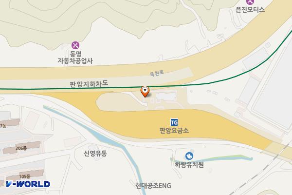 판암영업소 위치 지도 — 대전광역시 동구 판암동 3