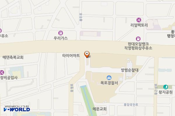 목포경찰서 위치 지도 — 전남광주통합특별시 목포시 동명로 124