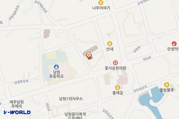 남원중앙동공영주차장 위치 지도 — 제주특별자치도 서귀포시 남원읍 태위로 657번길 2