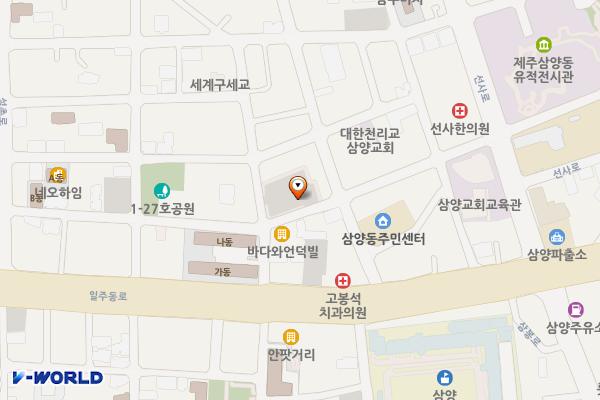 동명아파트 북측 공영주차장 위치 지도 — 제주특별자치도 제주시 삼양이동 2133-5