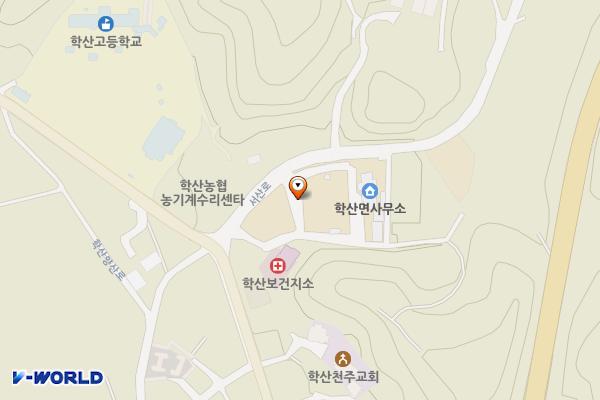 영동군 학산면사무소 위치 지도 — 충청북도 영동군 학산면 서산로 76