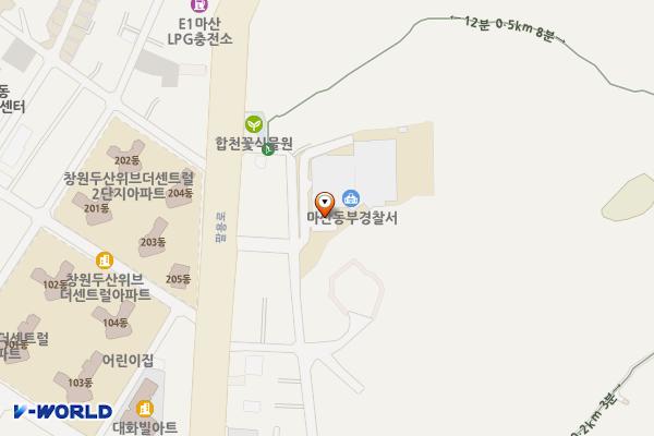 마산동부서 위치 지도 — 경상남도 창원시 마산회원구 합성남17길 56