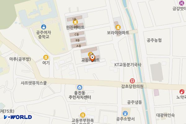 교동1 주차장 위치 지도 — 충청남도 공주시 교동 3-35