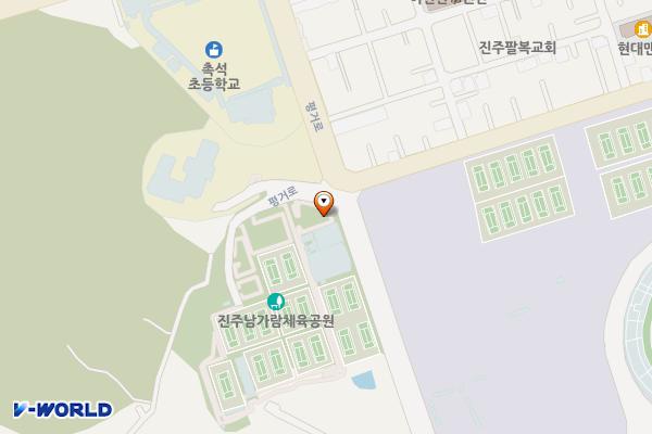 남가람체육공원 위치 지도 — 경상남도 진주시 평거로 249-5