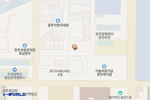 정부광주합동청사 주차장 위치 지도 — 전남광주통합특별시 북구 첨단과기로208번길 43