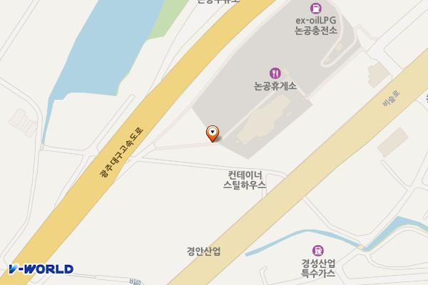 논공(대구)휴게소(5번국도) 위치 지도 — 대구광역시 달성군 논공읍 삼리리 538-4