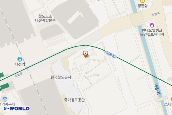 철도기관 공동사옥 지상주차장 위치 지도 — 대전광역시 동구 소제동 293-74