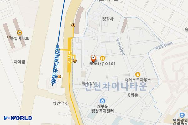 차이나타운공영주차장 위치 지도 — 인천광역시 제물포구 북성동2가 12-36