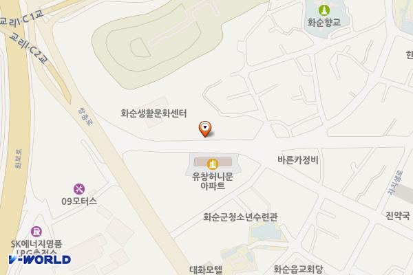 화순읍 교리 공영주차장 위치 지도 — 전남광주통합특별시 화순군 화순읍 교리 190-6