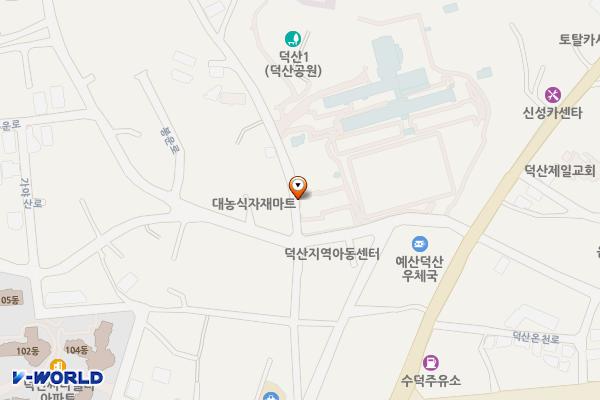 읍내리 덕산시장 공영주차장 위치 지도 — 충청남도 예산군 덕산면 봉운로 40