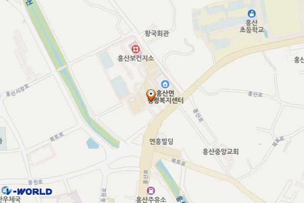 홍산면 행정복지센터 위치 지도 — 충청남도 부여군 홍산면 북촌리 188-6