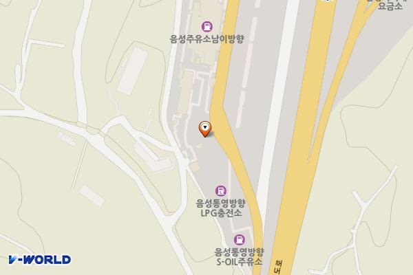 음성(남이)휴게소 위치 지도 — 충청북도 음성군 삼성면 용성리 중부고속도로 51